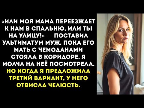Видео: «Или моя мама переезжает к нам в спальню, или ты на улицу, выбирай!» — заявил муж после 10 лет бр
