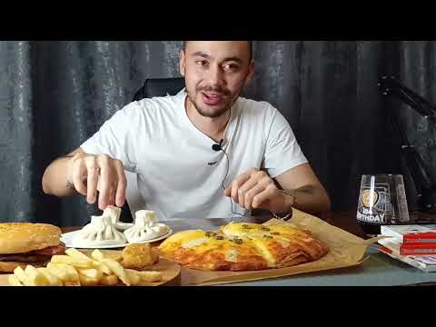 Видео: МУКБАНГ БУРГЕР 🍔 ПИЦЦА 4-Х ЭТАЖНАЯ 🍕 ХИНКАЛИ 🥟 / ОБЖОР EATING Mukbang / ASMR АСМР