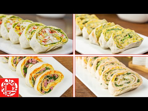 Видео: Шикарная Закуска! 4 закусочных рулета из лаваша!