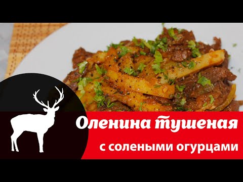 Видео: Видео рецепт оленины тушёной с солёными огурцами и картошкой: как вкусно приготовить мясо оленя