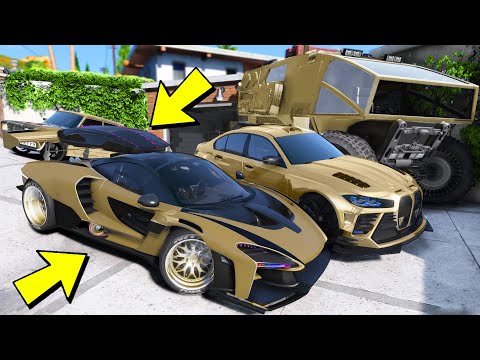 Видео: УГНАЛ КУЧУ ЗОЛОТЫХ ЧИТ ТАЧЕК И ОГРОМНЫЙ МОНСТР ТРАК У МАЖОРА ЗА 180 СЕКУНД! БИТВА ВОРОВ В ГТА 5!