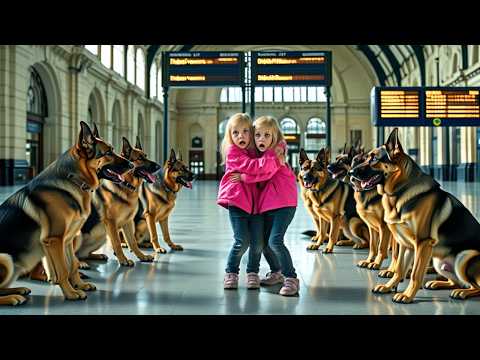 Видео: 12 полицейских собак окружили маленьких девочек на вокзале — то, что произошло дальше, потрясло всех