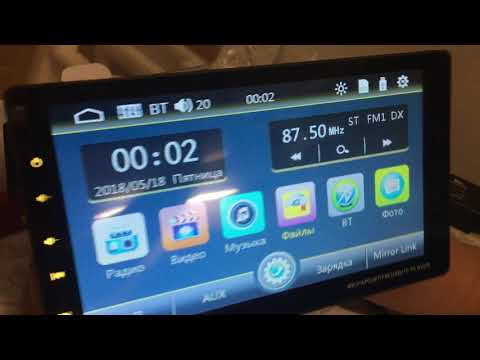 Видео: Обзор. Магнитола 1din, 9 дюймов, съёмный экран, модель 9010