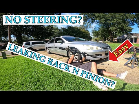 Видео: КАК ЛЕГКО ЗАМЕНИТЬ РУЛЕВУЮ РЕЙКУ И ШЕСТЕРНЮ НА HONDA ACCORD 2003-2007 ГОДОВ ДОМА И СЭКОНОМИТЬ ДЕН...