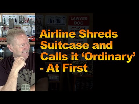 Видео: Авиакомпания рвет чемодан и называет его «обычным» — сначала