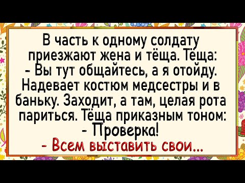 Видео: Сборник свежих анекдотов! Как тёща в бане роту солдат принимала! Юмор!