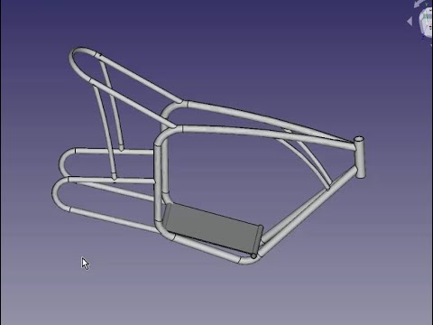 Видео: FreeCad Рама мини байка