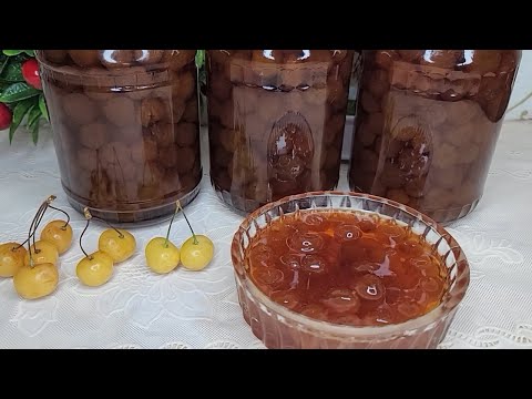 Видео: Варенье из вишни/ Sariq may gilosidan dona-dona bo`lib chiqadigan murabbo qilish sirlari