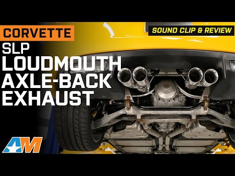 Видео: Обзор и аудиоклип выхлопной системы Corvette SLP LoudMouth Axle-Back для автомобилей 2005–2008 годов