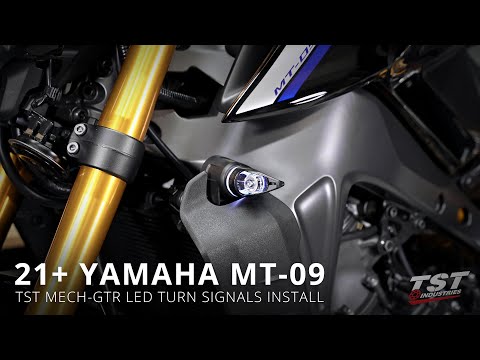 Видео: Как установить светодиодные поворотники Mech-GTR на Yamaha MT-09 2021+ года выпуска от TST Indust...