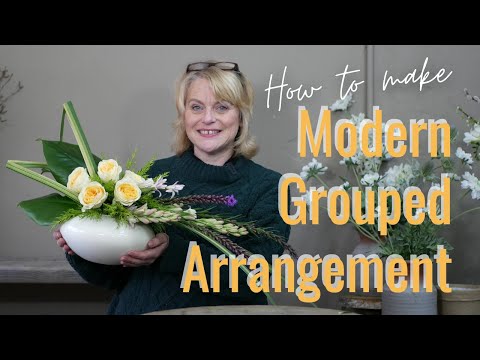 Видео: Как сделать современную групповую цветочную композицию - КАК РАСПОЛОЖИТЬ ЦВЕТЫ В ПЕНОПЛАСТЕ