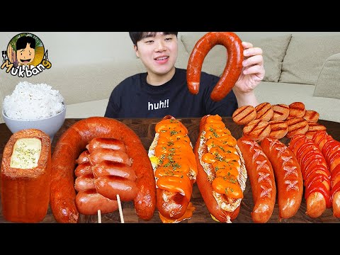 Видео: ASMR MUKBANG | острая лапша, спам, кимчи, гигантская колбаса Кильбаса рецепт ! еда