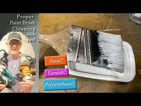 Видео: Правильная очистка кистей для краски, полиуретана, лака, шеллака