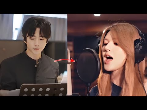 Видео: Лю Юньнин и Чжао Луси поют вместе в студии звукозаписи, Лю Юньнин хвалит ее