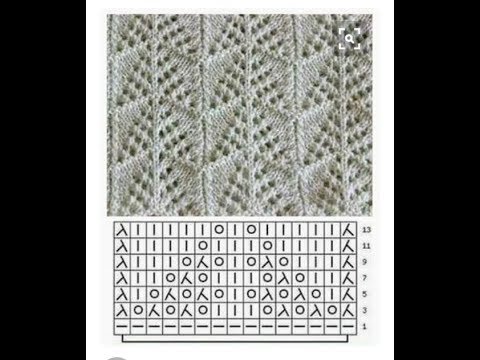 Видео: Вязание спицами. Ажурный узор № 30
