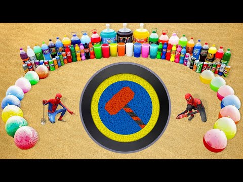 Видео: Как сделать логотип Тора с помощью шариков Orbeez и цемента, Big Fanta, Mirinda и воздушных шаров...