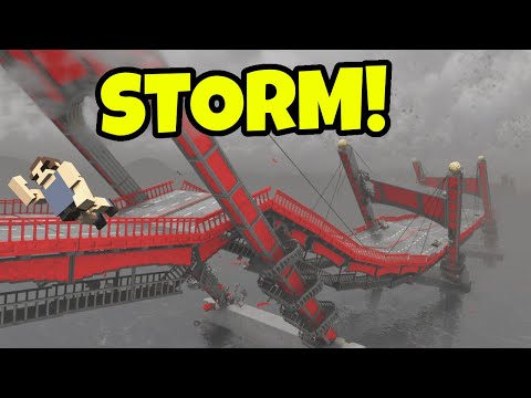 Видео: Какой мост лучше всего выдержит разрушение тайфуном?