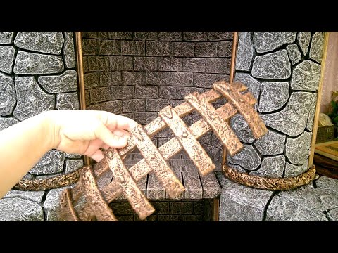 Видео: Решетка из картона для камина.