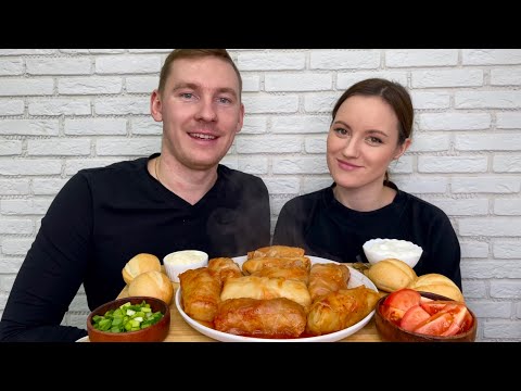 Видео: МУКБАНГ ДОМАШНИЕ ГОЛУБЦЫ MUKBANG HOMEMADE CABBAGE ROLLS рецепт ответы на вопросы