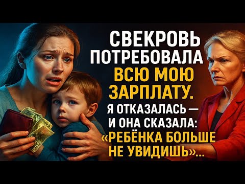 Видео: Свекровь потребовала отдать ей мою зарплату, иначе я не увижу ребёнка…