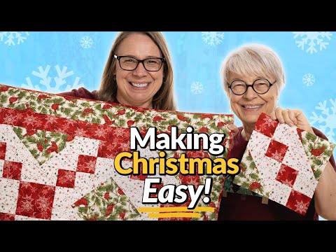 Видео: Рождественское волшебство в квилтинге! – Короткий урок по рождественскому шитью