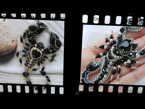 Видео: Брошки из бисера - для вдохновения. Скорпионы