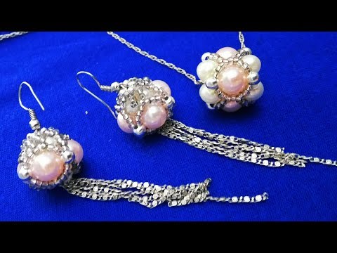 Видео: Серьги и кулон.Earrings and pendant. الاقراط والقلادة
