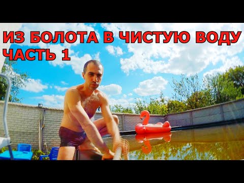 Видео: Из Болота в Чистую воду в Бассейне INTEX Часть 1