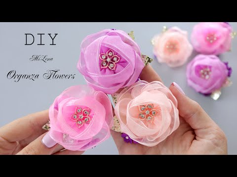 Видео: 🌸 ЦВЕТЫ ИЗ ОРГАНЗЫ 🌸 Fast and Easy Organza Flowers 🌸