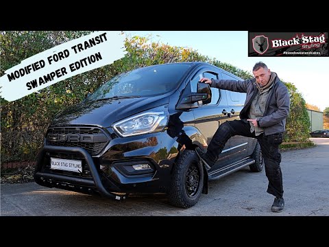 Видео: Ford Transit Custom Limited, модифицированный в Swamper Van, Black Stag Edition, Ford Transit MODS!