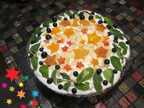 Видео: Меню на Новый Год 2022 Салат - торт рождественский колумбийский. Ensalada De Mansana Navideña.
