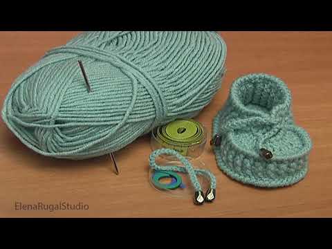 Видео: Как вязать крючком детские БОТИНОЧКИ Урок 59 часть 1 из 2