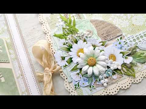 Видео: Свадебный фотоальбом "Ромашки" видеообзор большого фотоальбома love story в технике скрапбукинг.