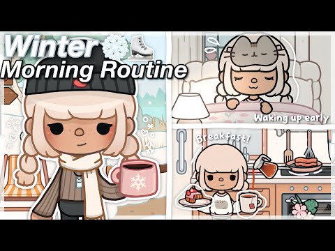 Видео: Эстетичная зимняя утренняя рутина 🌨🎧 *С ГОЛОСОМ* || Ролевая игра Toca boca