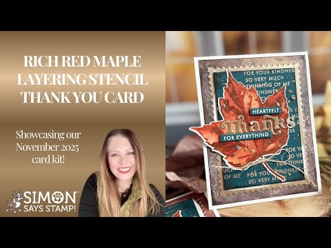 Видео: Заставьте его светиться: трафаретная открытка с рисунком насыщенного красного клёна