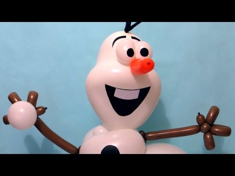 Видео: Олаф из шаров (голова) / Olaf of balloons (head) (Subtitles)