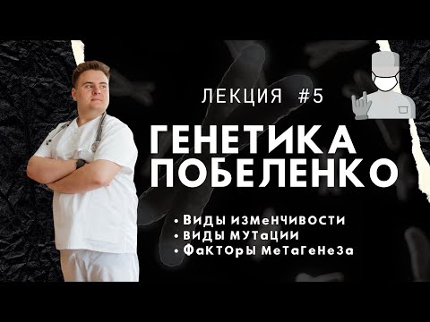 Видео: Медицинская генетика. Лекция 5. Виды изменчивости. Виды мутации. Факторы метагенеза.