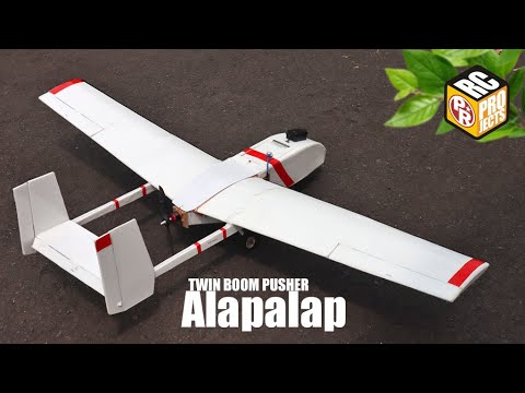 Видео: Как сделать двухбалочный радиоуправляемый самолёт с толкающим двигателем: Alapalap 1500 мм