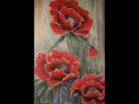 Видео: Супер техника! Mаки объемные. Super technique. Poppies .