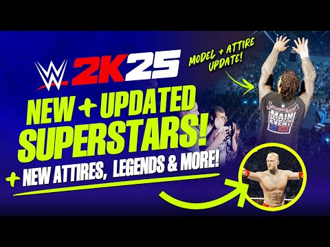 Видео: WWE 2K25: 22 новых и обновленных суперзвезды, легенды, обновления нарядов, творения и многое другое!