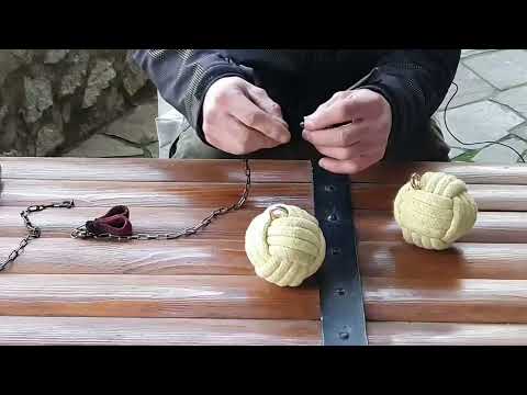Видео: Кевларовый шнур, плетение Манкифиста (Monkey Fist)