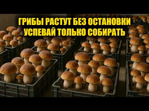 Видео: Так может каждый! 50кг Грибов в неделю! Выращивание грибов дома. Белые грибы, шампиньоны и тд