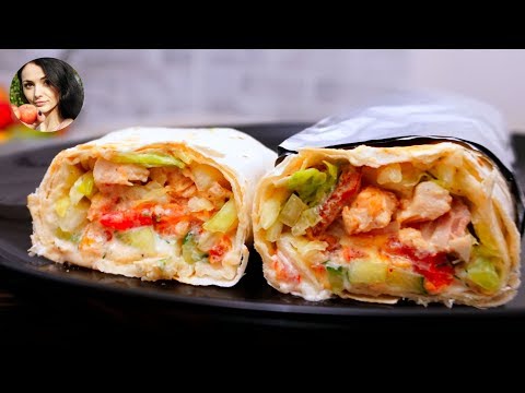 Видео: ШАУРМА с Курицей и соусом Цацики | Shawarma with Tzatziki sauce | Кулинарим с Таней
