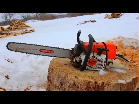 Видео: Китайский Stihl 341 на валке Берёзы и Ольхи. Китай ЦПГ и Карбюратор.