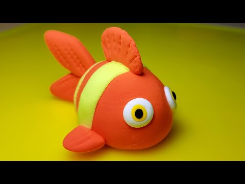 Видео: Рыбка из пластилина🐠🐠🐠 Лепим коралловую красную рыбку🐠 Fish Plasticine clay.