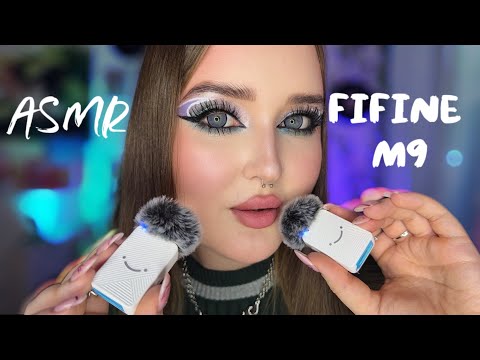 Видео: ASMR🤍Обзор и тест новых петличек FIFINE M9🎤Много звуков рт@