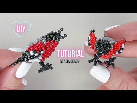 Видео: Объемный  Снегирь из бисера. 3D фигурки из бисера