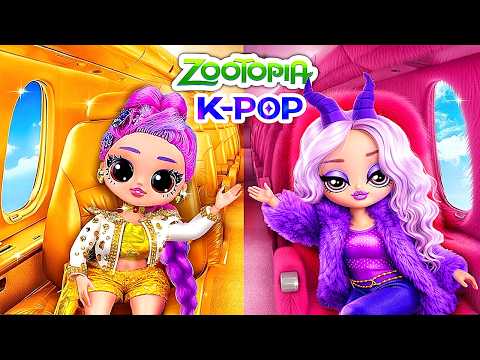 Видео: Зверополис 2: Золотой и Пушистый Самолет с Кейпоп Охотницами на Демонов! Поделки для кукол