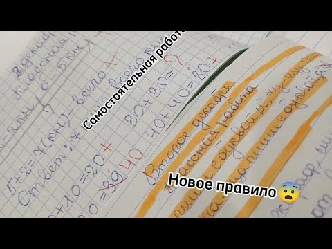 Видео: проверка тетрадей по русскому языку и по математике,точно все удивили,новое правило с/р школа рофл✨✨
