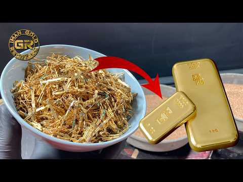 Видео: Извлечение золота из High_Grade электронных пинов | Извлечение золота из позолоченных булавок